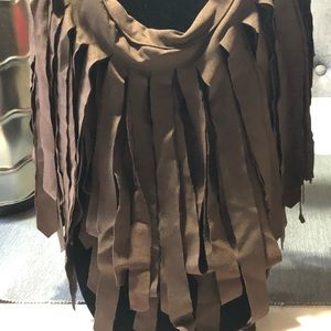 Brown cloth necklace